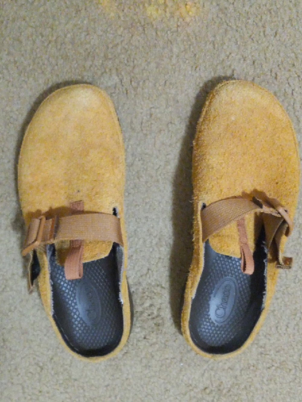 Chaco Paonia Suede Slip-On Clog  Yellow Women's 7